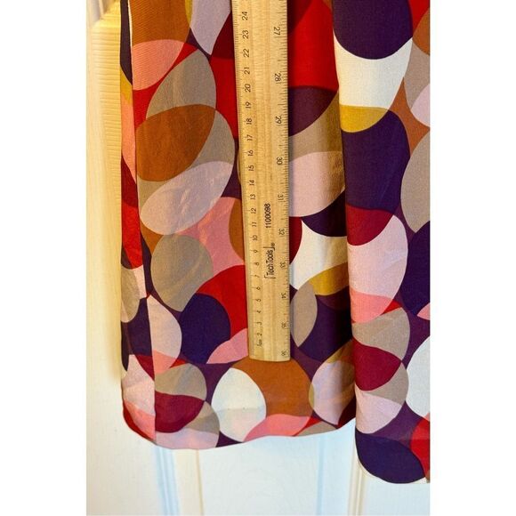 Boden Limited Edition 100% Silk A-Line Cap Sleeve Dot Abstract Design Dress 6US - Picture 7 of 9